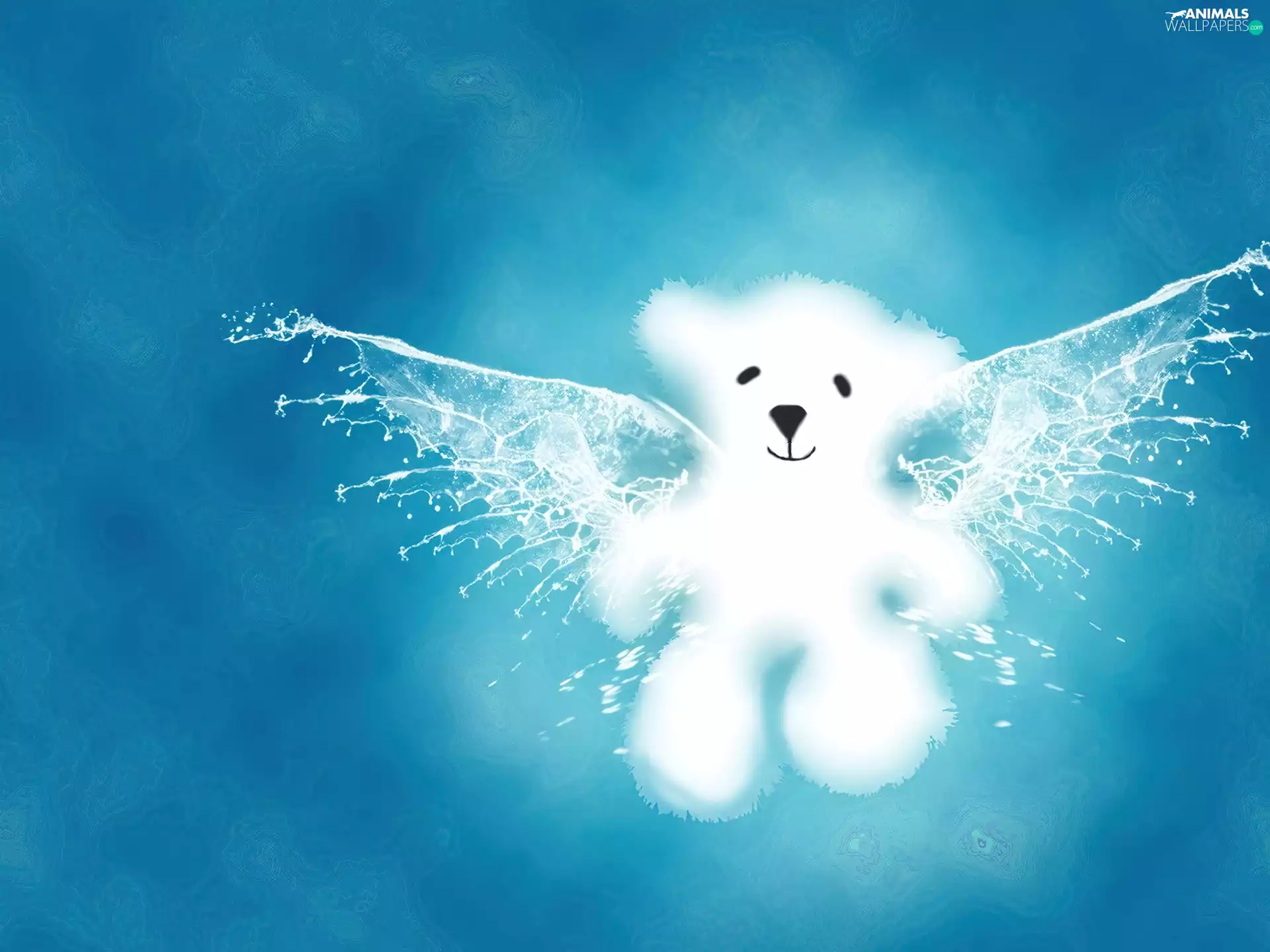 wings, teddy bear, angel