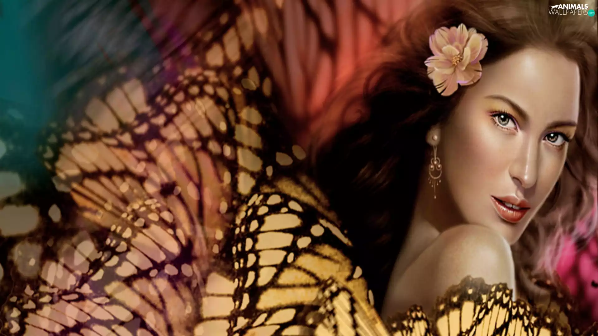 ear-ring, Women, butterflies