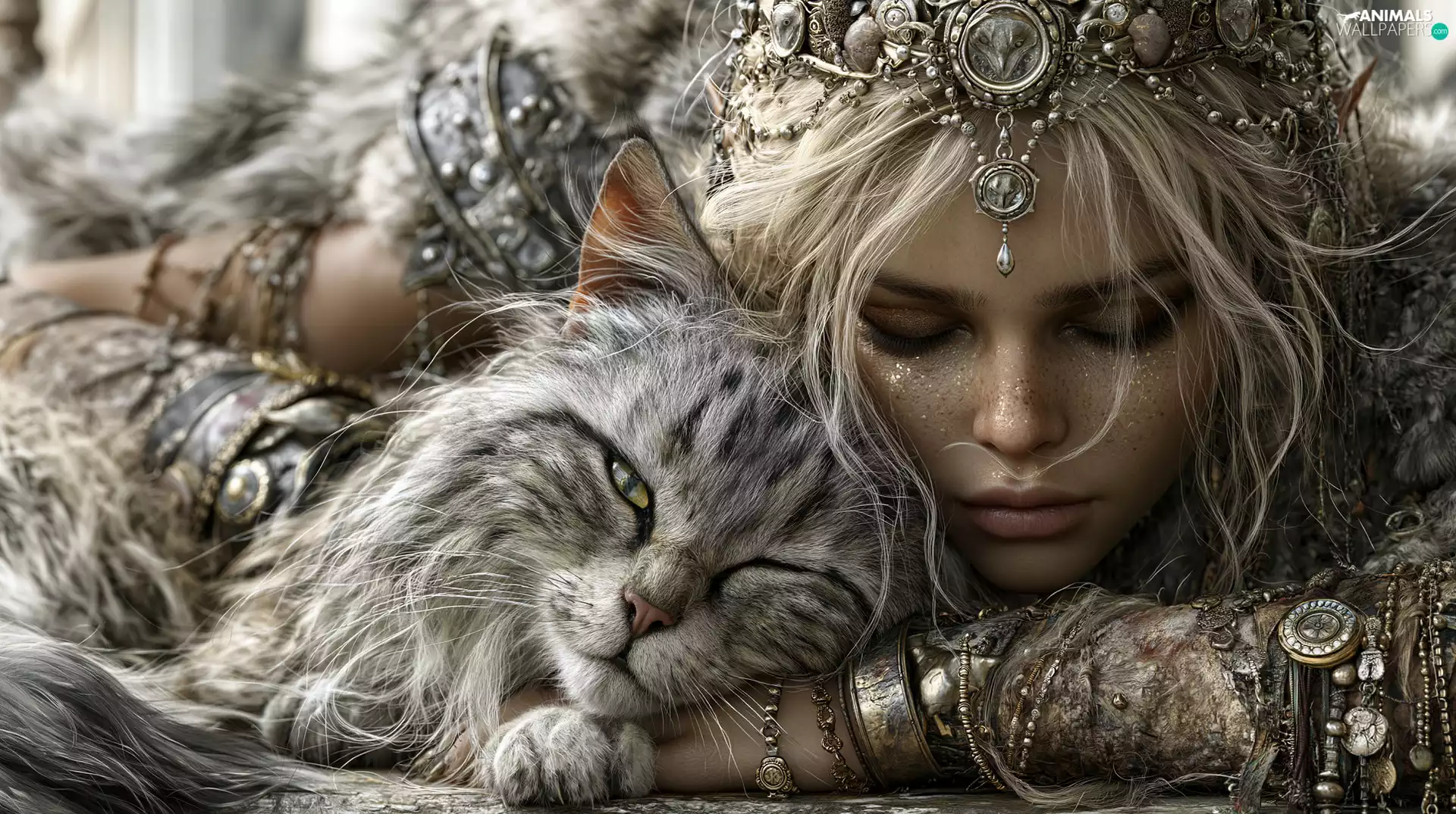 fluffy, cat, Bracelet, jewellery, Women