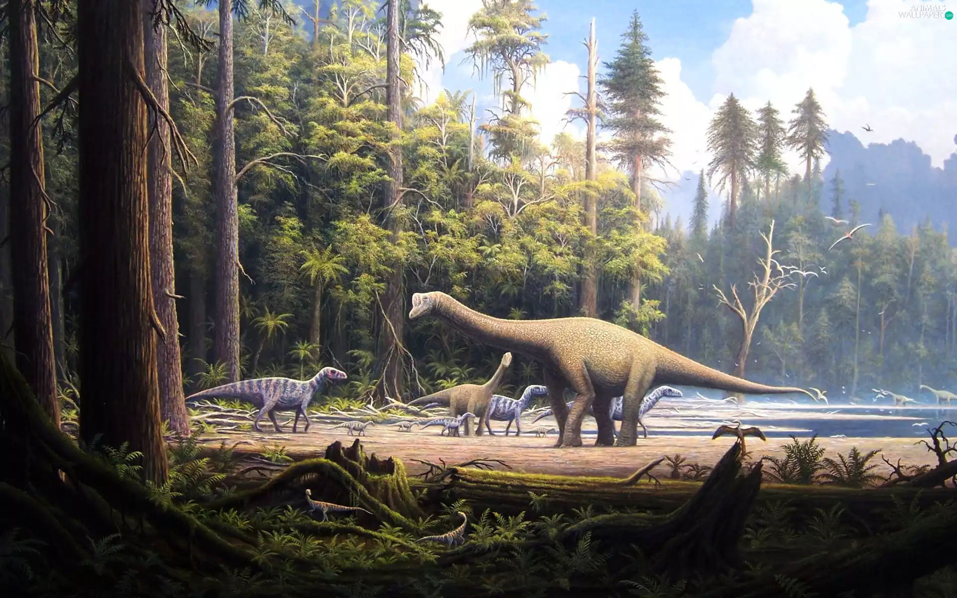 dinosaurs, forest