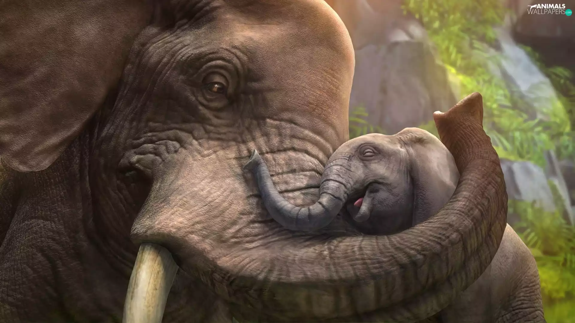 trumpet, Elephant, baby elephant