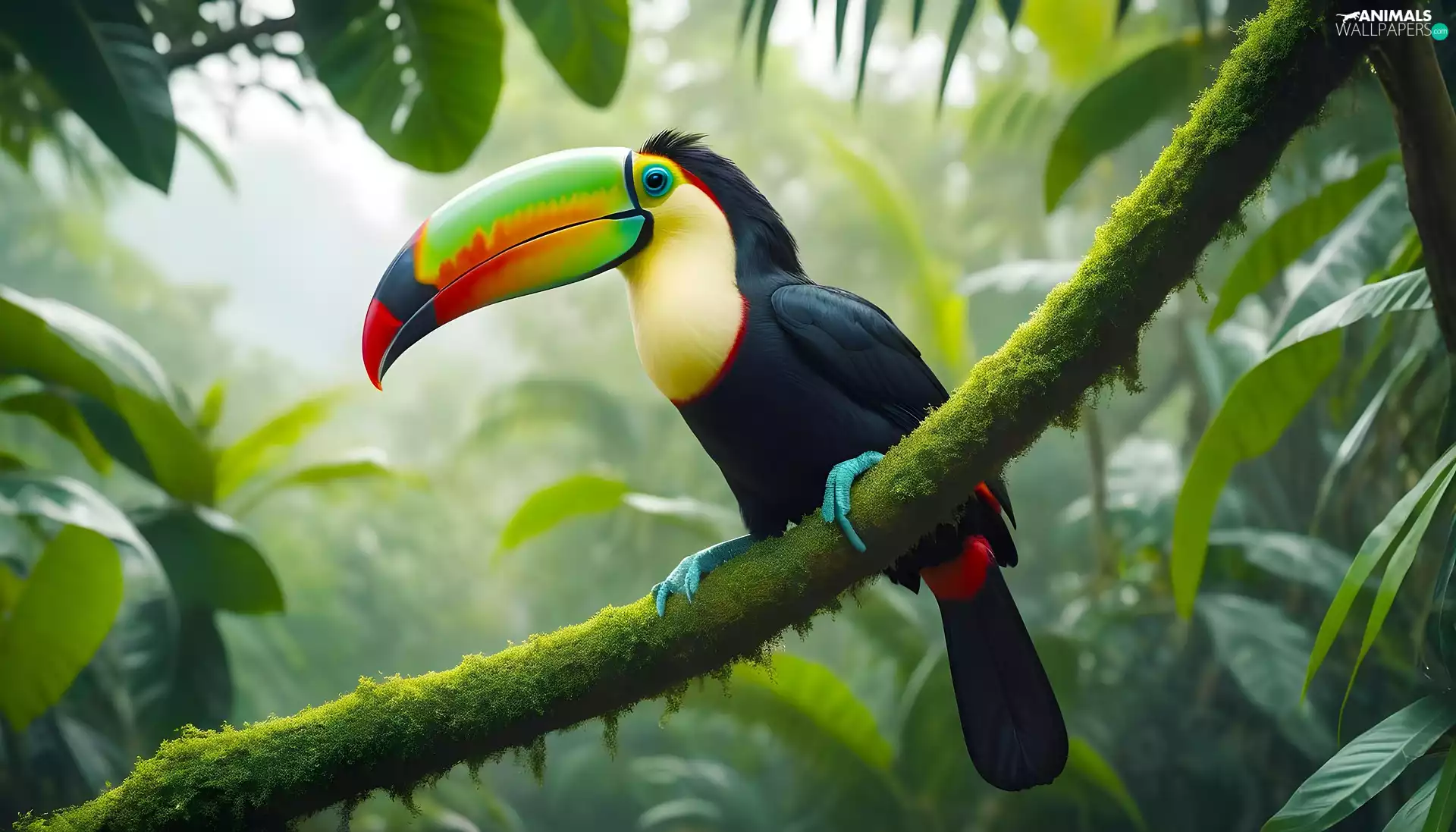 forest, Bird, Toucan