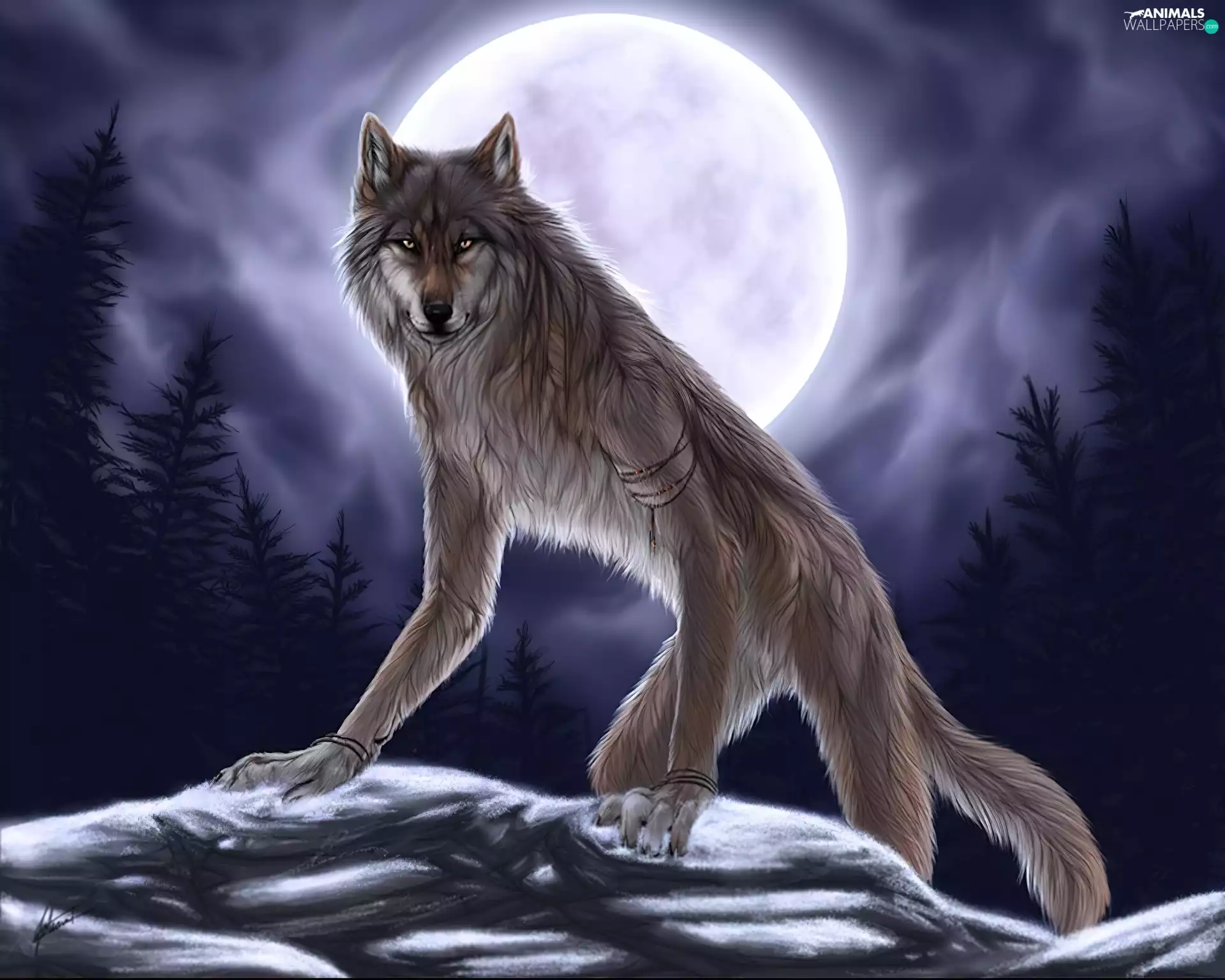 fullness, werewolf, moon