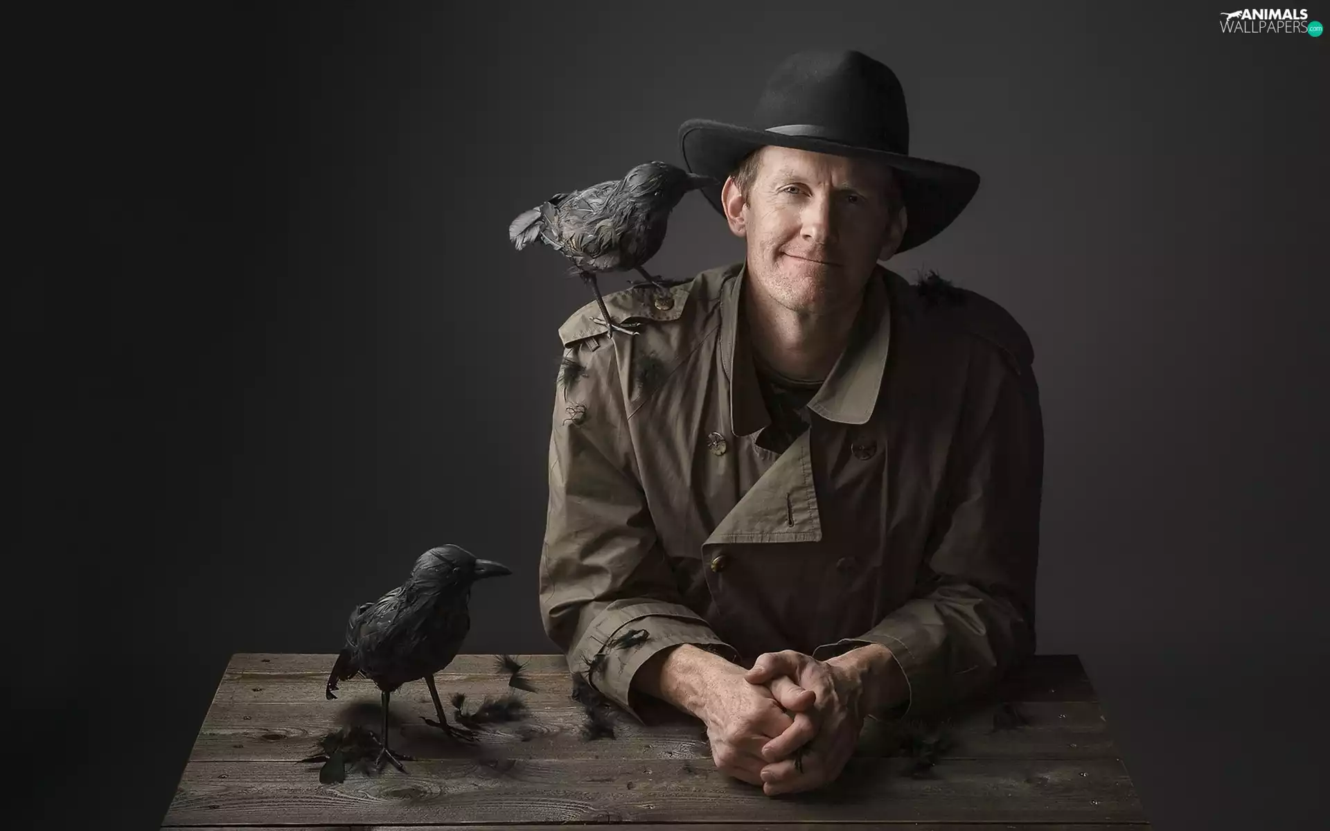 Ravens, a man, Hat