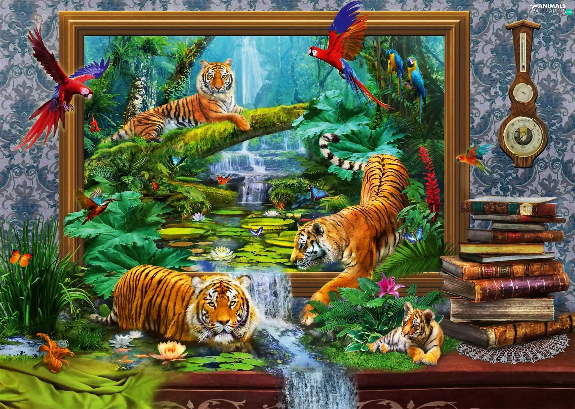 4D Image, tigress, jungle