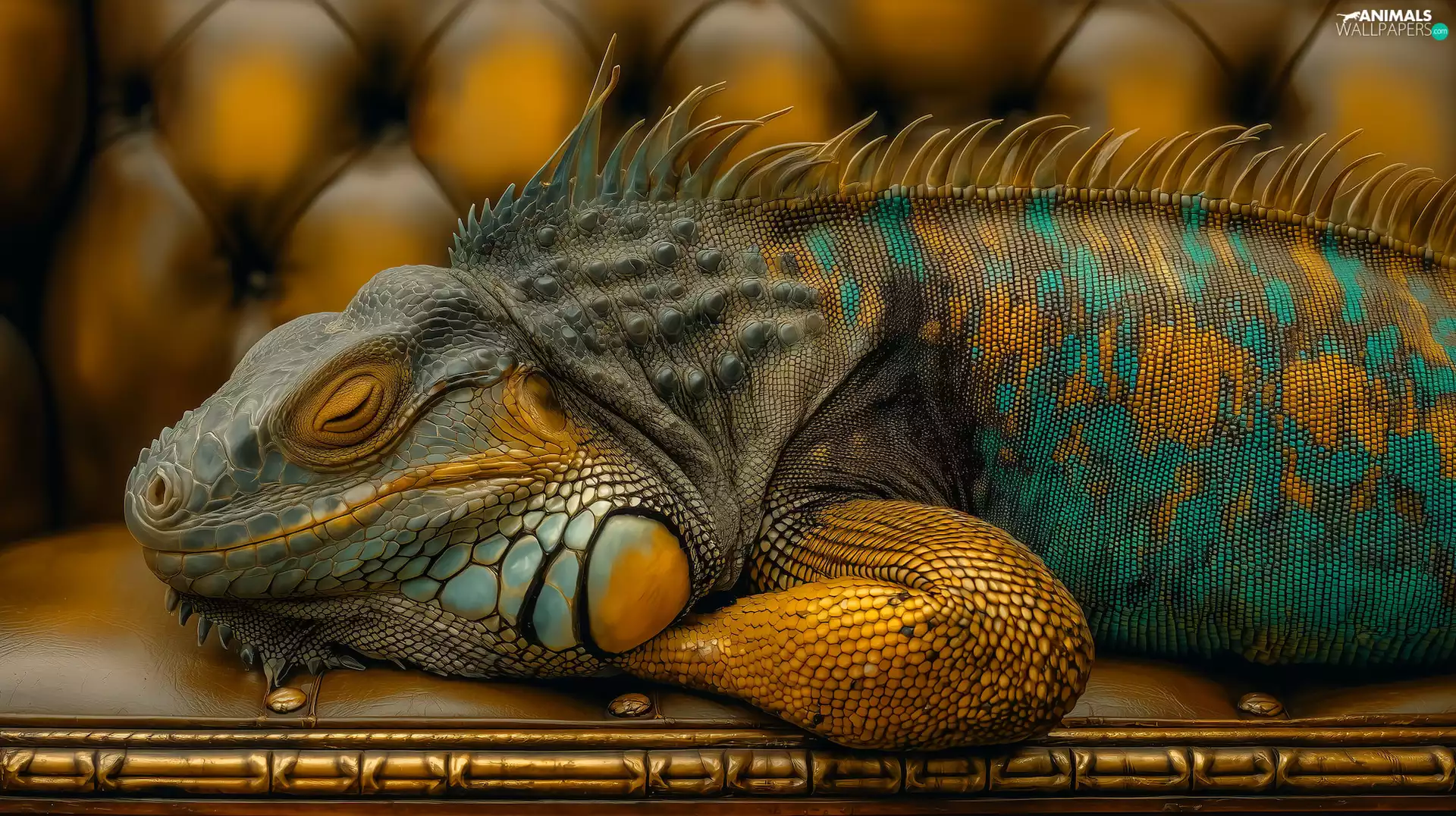 Spikes, graphics, the sleeping, Iguana, lizard