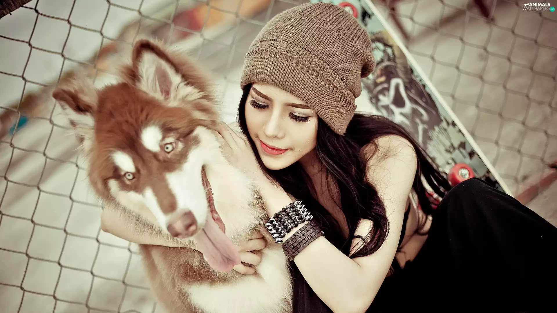 friend, Husky, make-up, jewellery, girl