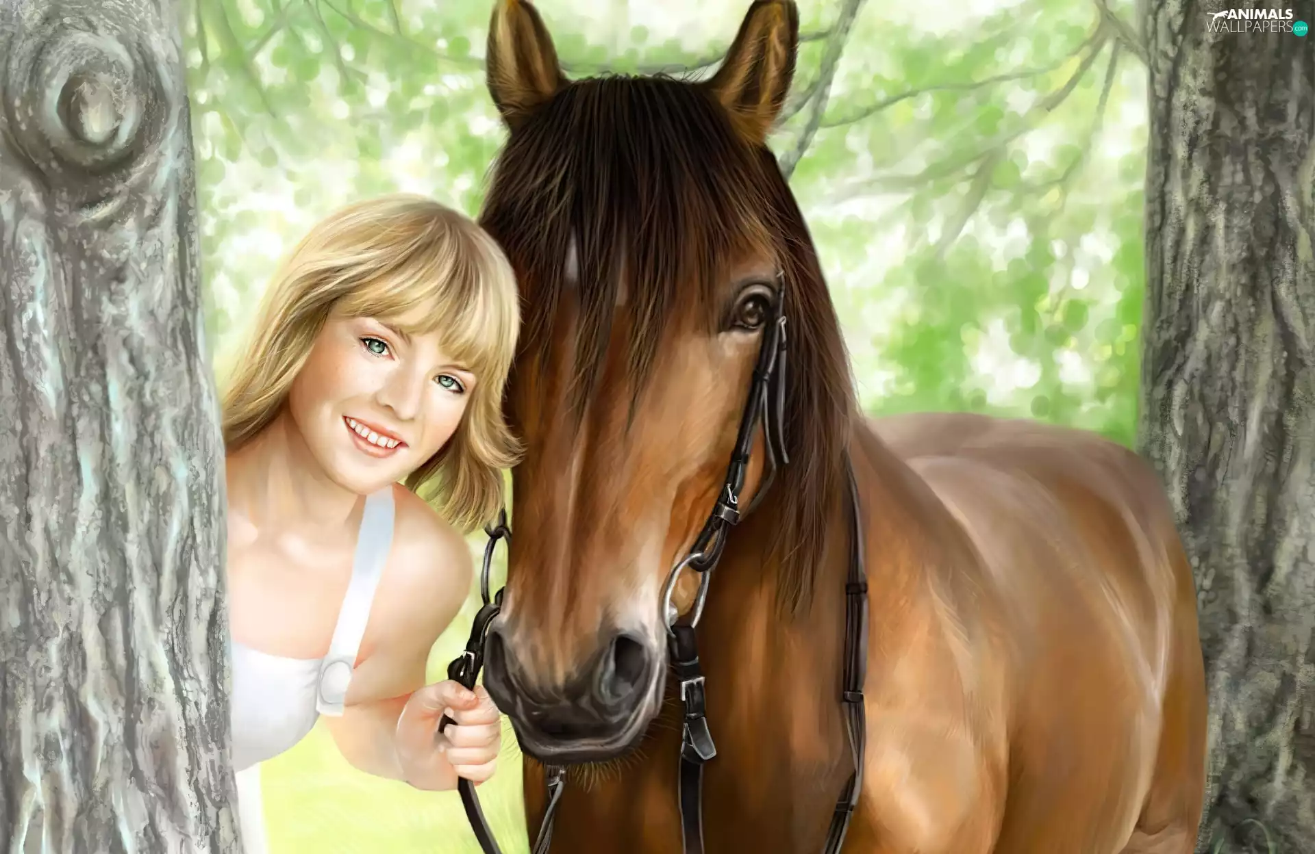 Women, Horse