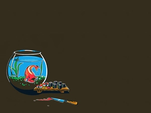 aquarium, Sushi, knife, fish