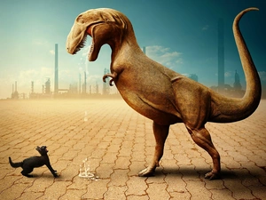 Funny, dinosaur, cat, graphics
