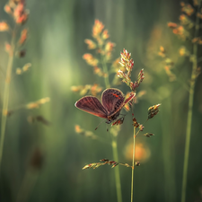 butterfly, grass