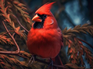 Al, Northern Cardinal, branch pics