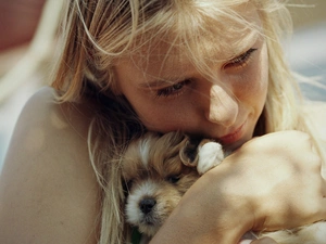 puppie, girl, honeyed