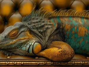 Spikes, graphics, the sleeping, Iguana, lizard