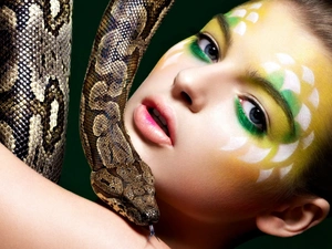 Snake, Women, make-up
