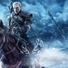 Geralt, Horse, The Witcher 3 Wild Hunt, The Witcher 3 Wild Hunt, game