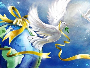 New, year, bauble, world, Deep